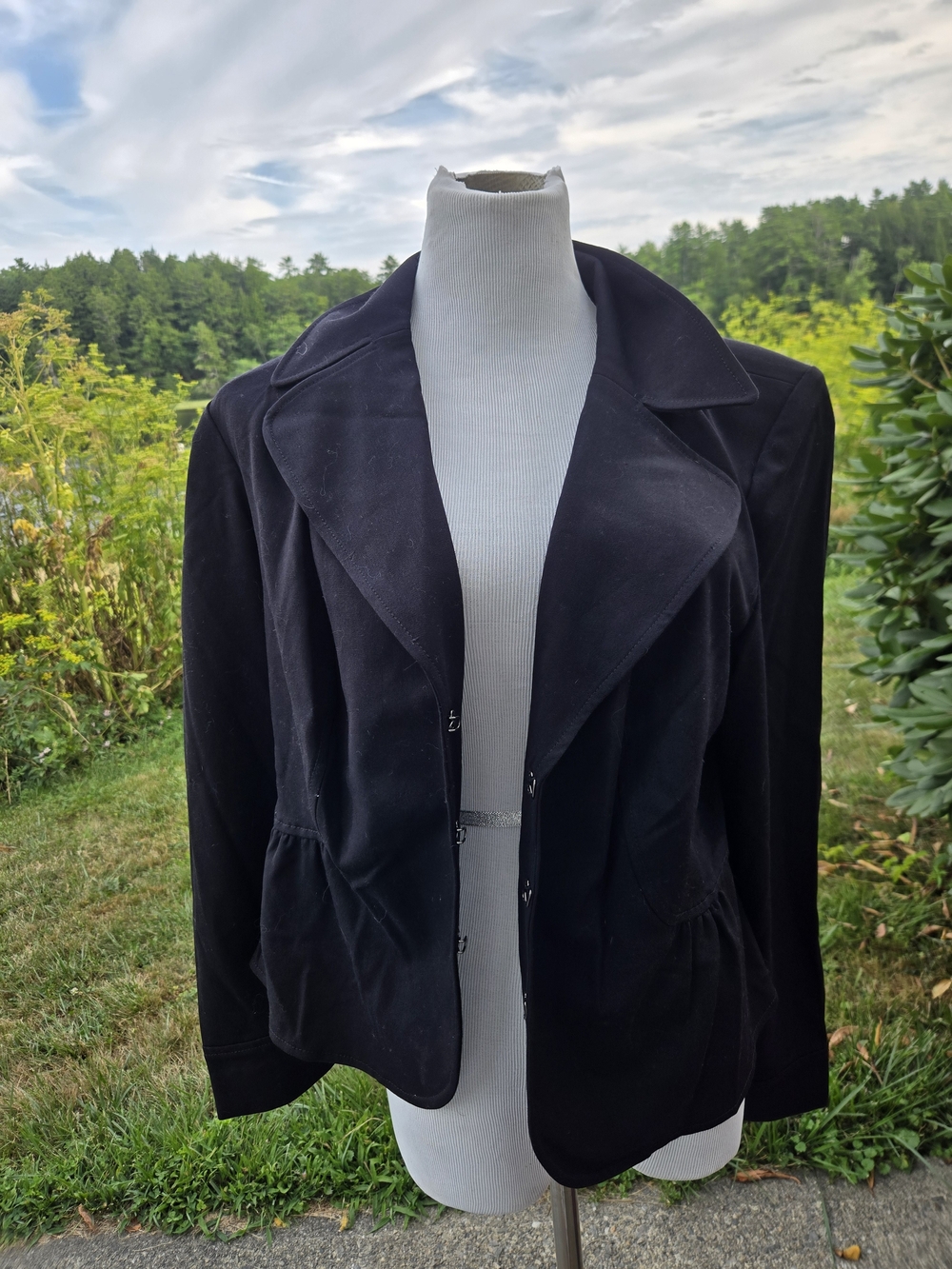 NWT Lane Bryant Black Peplum Blazer Jacket Size 18 / 1X